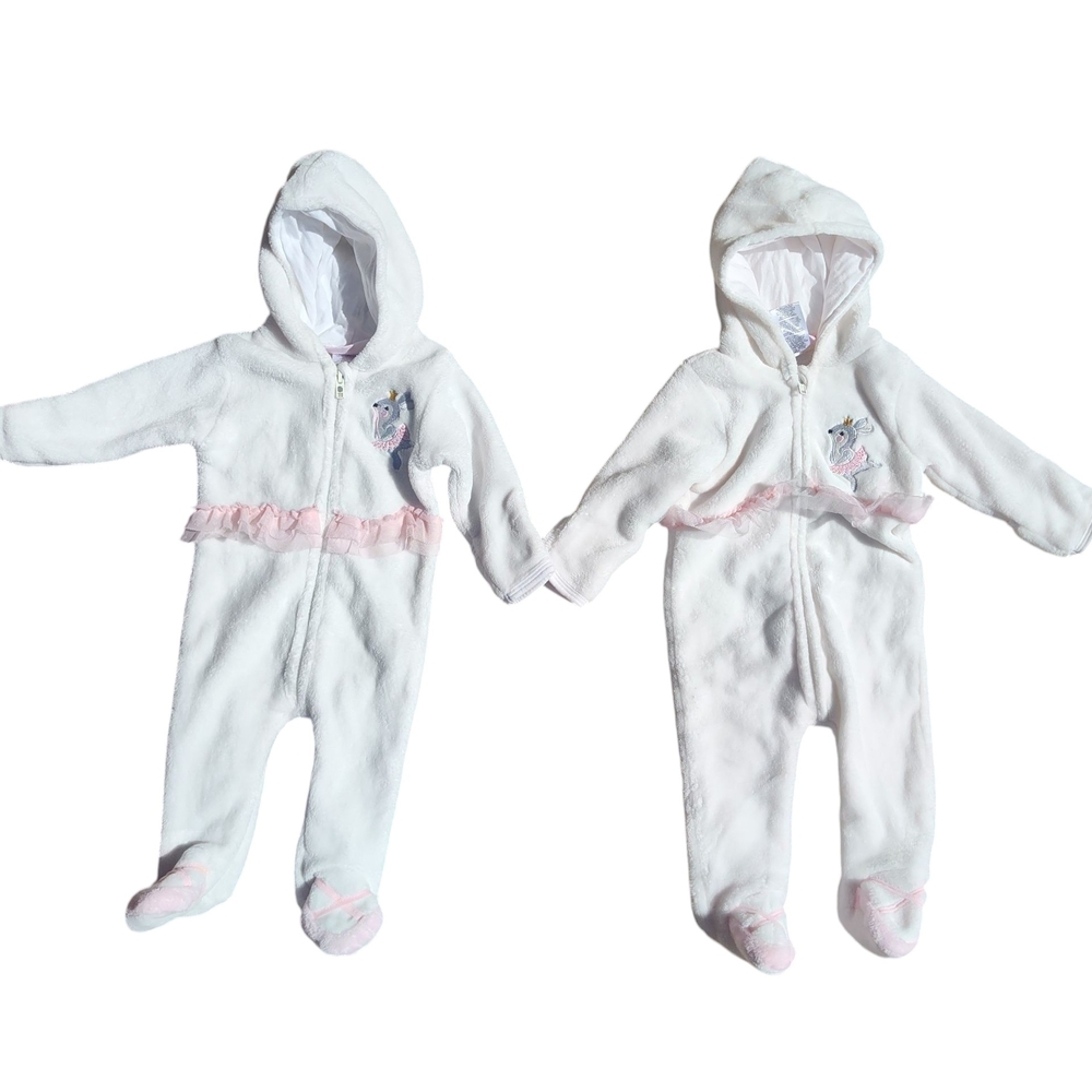 Cozy White and Pink Kids One Piece